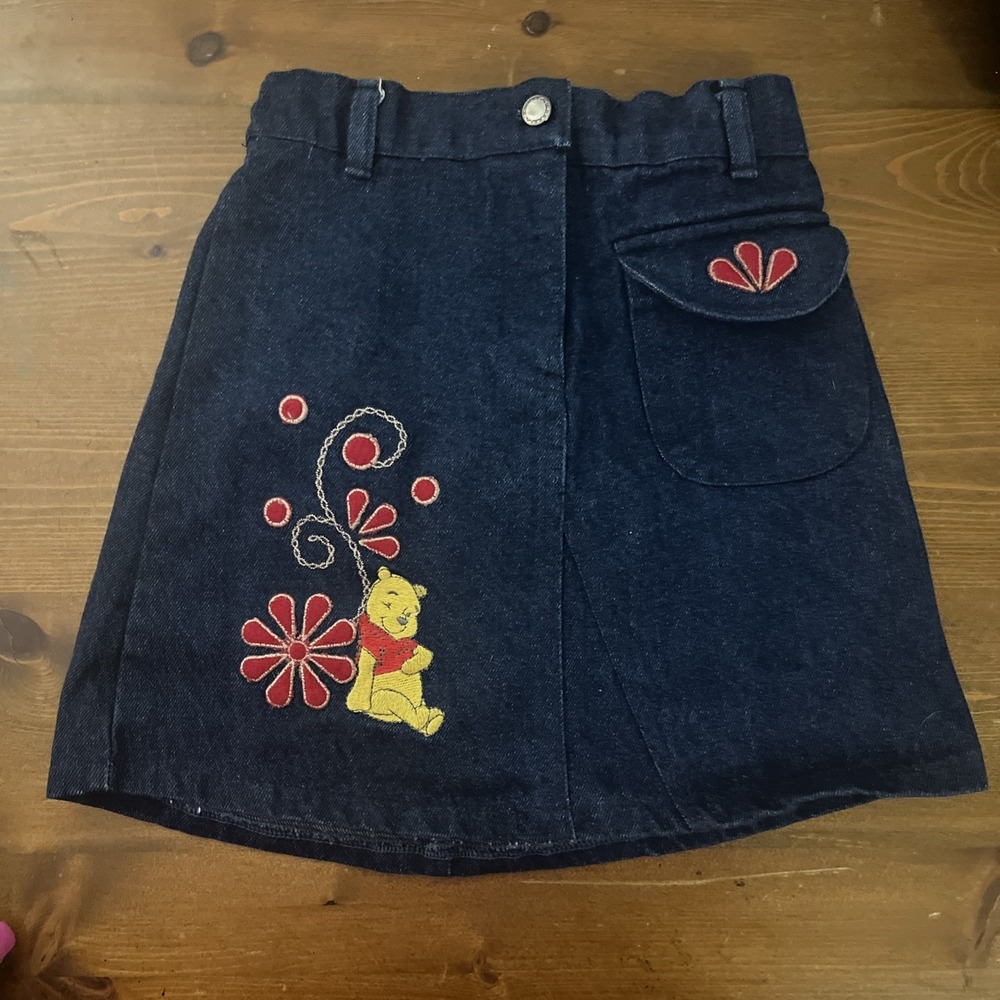DISNEY 36 Month Toddler Winnie The Pooh‎ 100% Cotton Denim Skirt